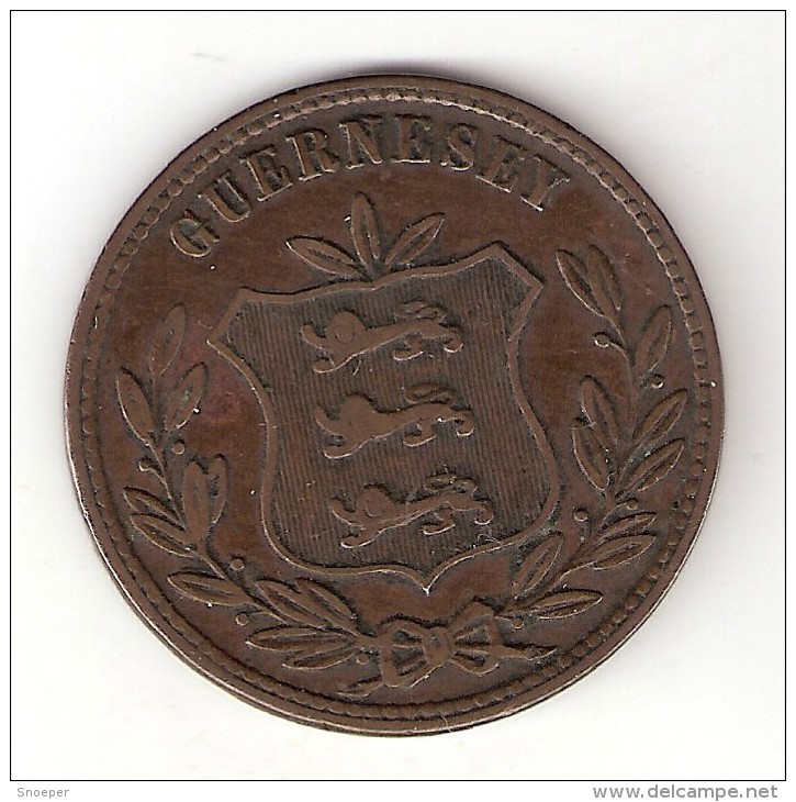 Guernsey 8 Doubles 1874  Km 7  Vf - Guernsey