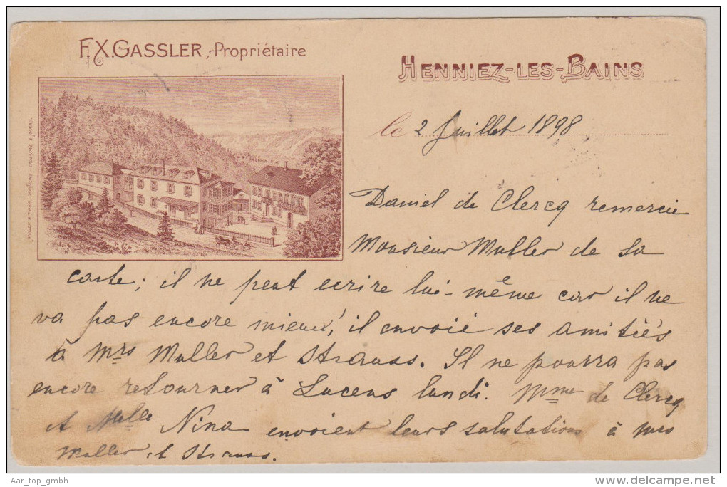 VD HENNIEZ 1898-VII-2 Henniez Les Bains Grav. Müller Et Trub - Henniez