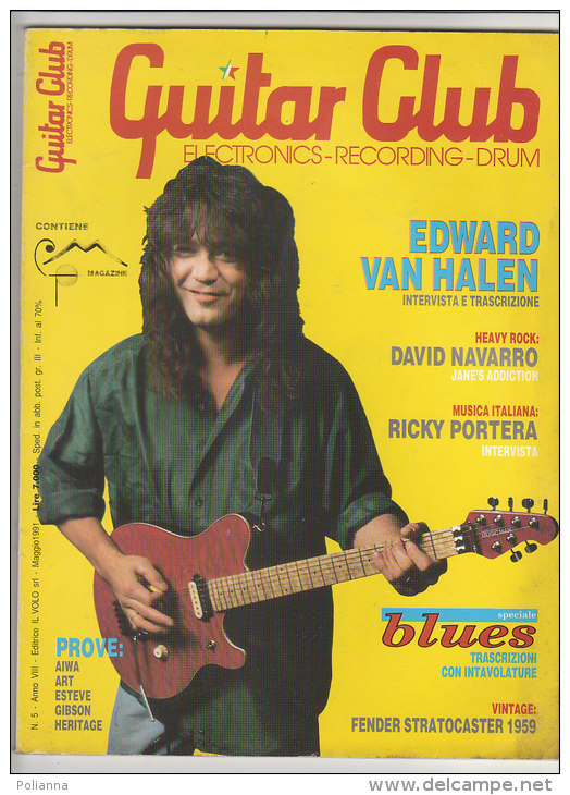 RA#42#09 MENSILE ROCK N.5/1991 GUITAR CLUB Ed. Il Volo/EDDIE VAN HALEN/DAVID NAVARRO/RICKY PORTERA - Musique