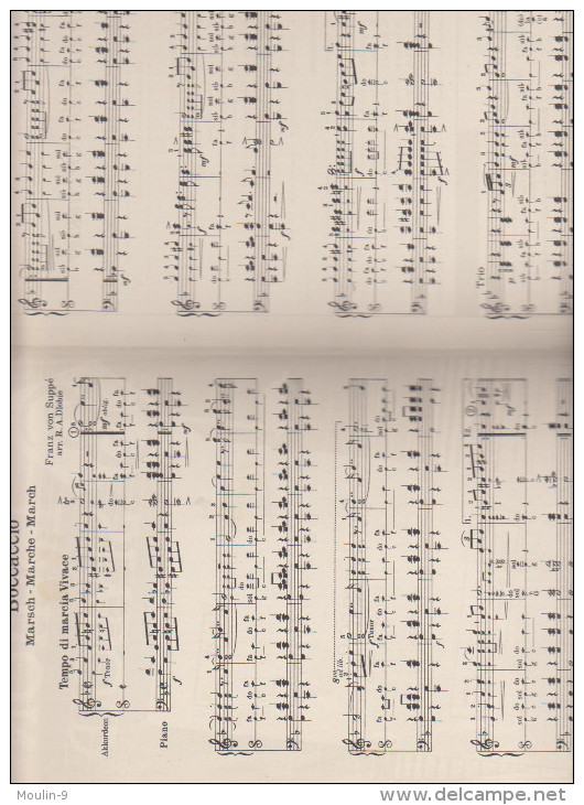 Partitions - Accordeon Piano-direction - Franz Von Suppé Boccaccio - S-U