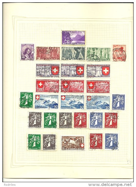 Suiza. Colección De Sellos Nuevos Y Usados De Suiza. Valor De Catalogo 707 Euros - Neufs