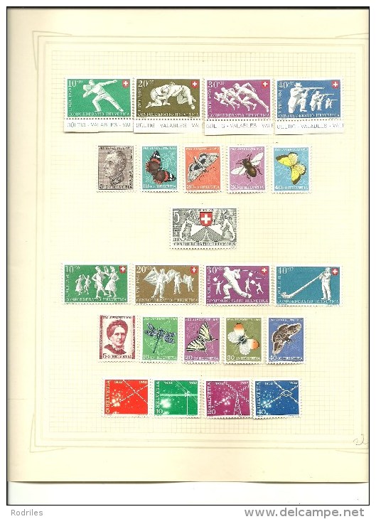 Suiza. Colección De Sellos Nuevos Y Usados De Suiza. Valor De Catalogo 707 Euros - Unused Stamps