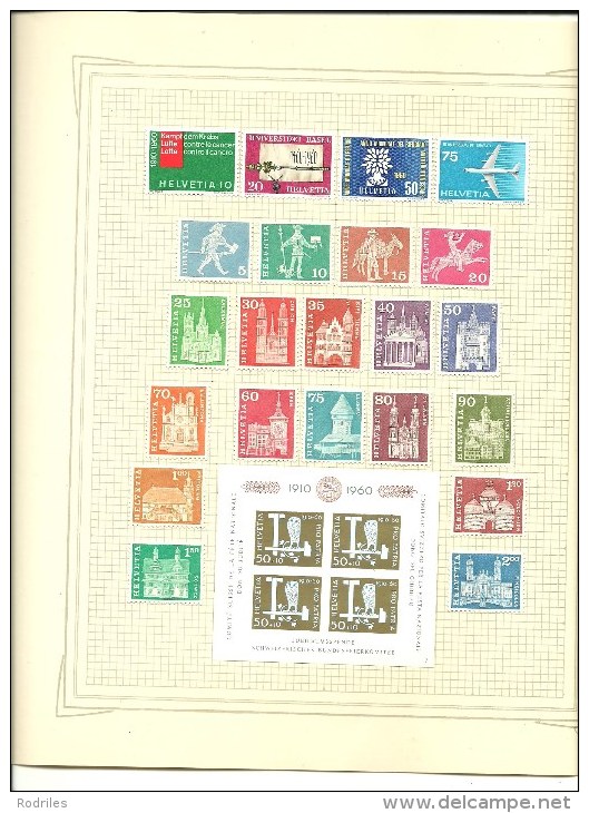 Suiza. Colección de sellos nuevos y usados de Suiza. Valor de catalogo 707 Euros