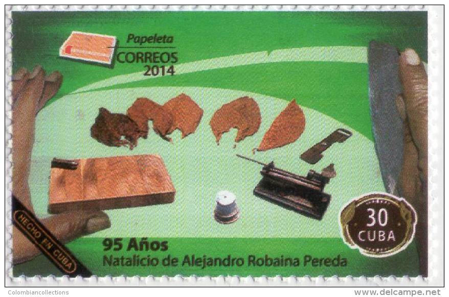 Lote CU2014-9, Cuba, 2014, SS, 6 Stamps, 95 Años Natalicio De Alejandro Robaina Pereda, Tabaco, Tobacco, Cigar - FDC