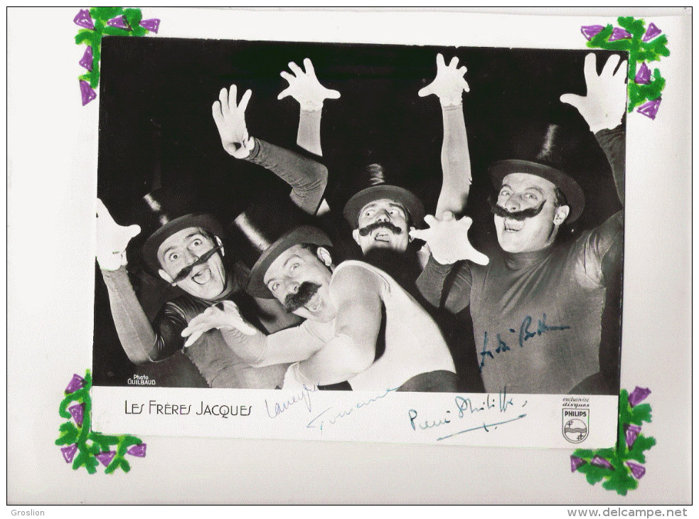 LES FRERES JACQUES PHOTO AVEC AUTOGRAPHES - Autres & Non Classés