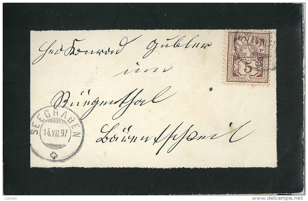 Trauerbriefvs  Seegraben - Bäretswil           1897 - Brieven En Documenten