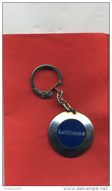 PORTE CLEFS EN METAL LUFTHANSA COMPAGNIE AERIENNE ALLEMANDE ALLEMAGNE - Publicités