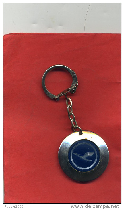 PORTE CLEFS EN METAL LUFTHANSA COMPAGNIE AERIENNE ALLEMANDE ALLEMAGNE - Publicidad