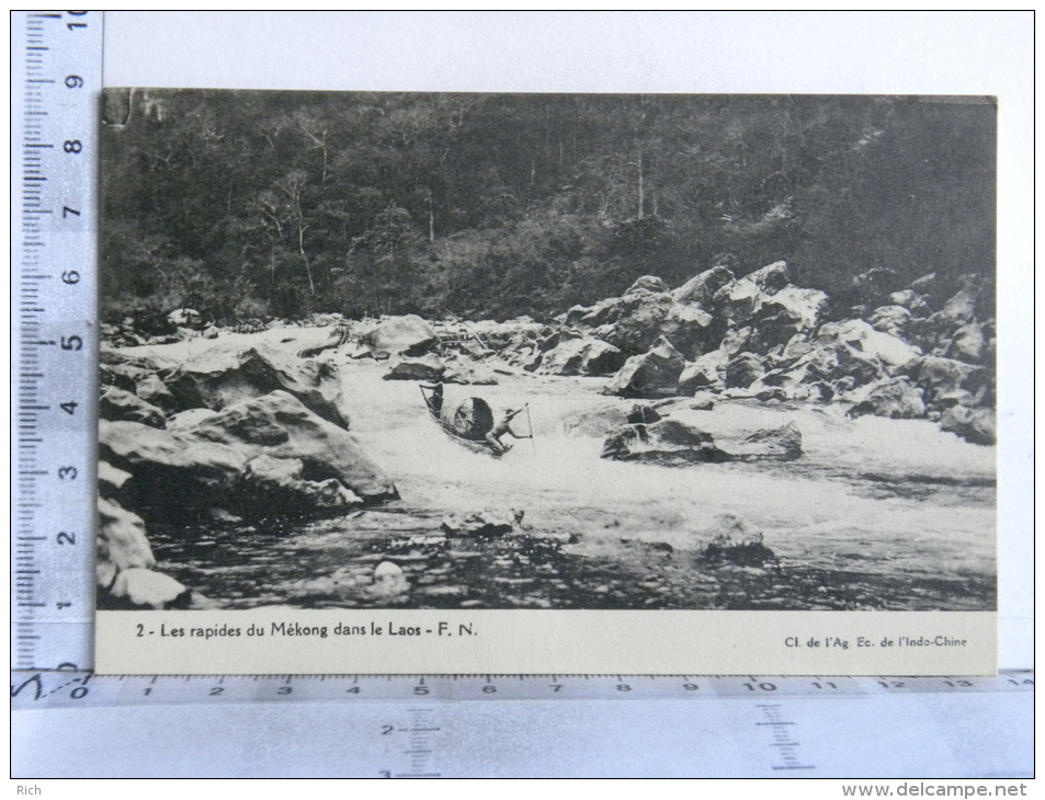 CPA INDOCHINE - Les Rapides Du Mékong Dans Le Laos - Laos