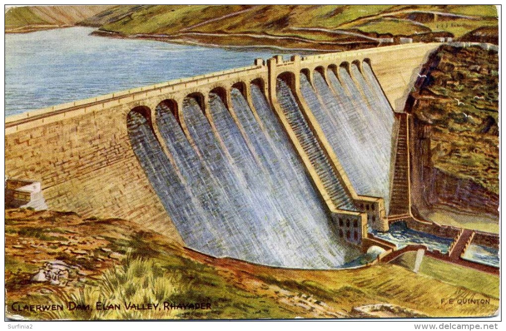 SALMON ART CARD - F E QUINTON - 4447 - LLAERWEN DAM, ELAN VALLEY - Montgomeryshire