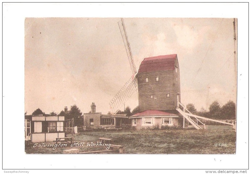 Salvington Mill Near Worthing Windmill WIND MILL England Postcard - Sonstige & Ohne Zuordnung