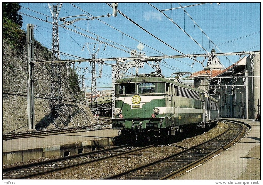 FRANCE : BAYONNE (64) BB 9335 En Juillet 1990 En Tete D'un Hendaye-Paris-Austerlilt Détails  2ème Scan - Eisenbahnen