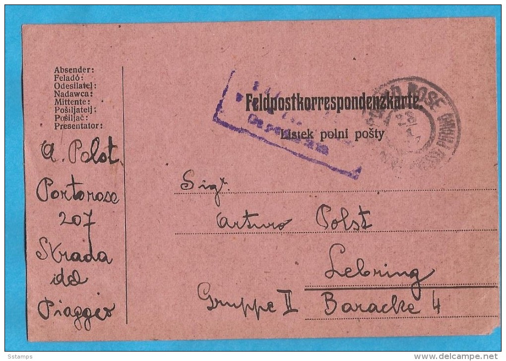 1915  ERSTE WELTKRIEG ISTRIA SLOVENIJA SLOWENIEN AUSTRIA KOPER ZENSUR  CAPODISTRIA PORTOROZ - WW1