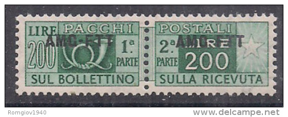 TRIESTE AMG-FTT. 1949-53 PACCHI POSTALI SASS. 23 MLH VF - Nuovi