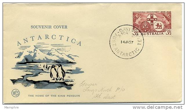 Australia Antarctic Terr.  1957 Wesley Souvenir Cover Davis Base Postmark - Lettres & Documents