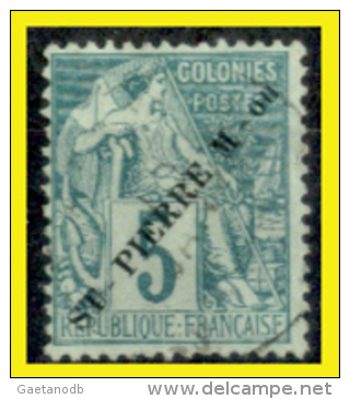 S.-Pierre-&-M.-011  -  1891 - Y&T: N.21 (Privo Di Difetti Occulti) - Netti € 5,00 - Oblitérés