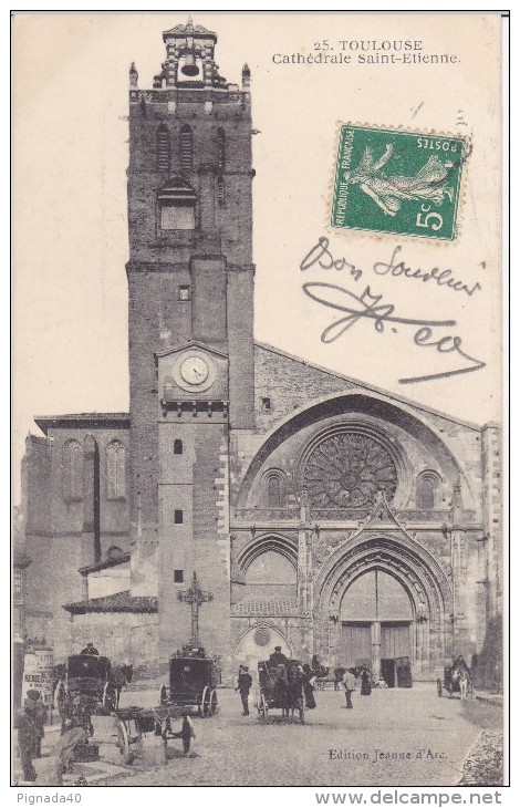 Cp , 31 , TOULOUSE  , La Cathédrale Saint-Étienne - Toulouse