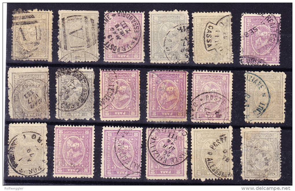 Ägypten - Ausgabe Boulaq Lot Von 16 Gebrauchte Marken - 1866-1914 Khédivat D'Égypte
