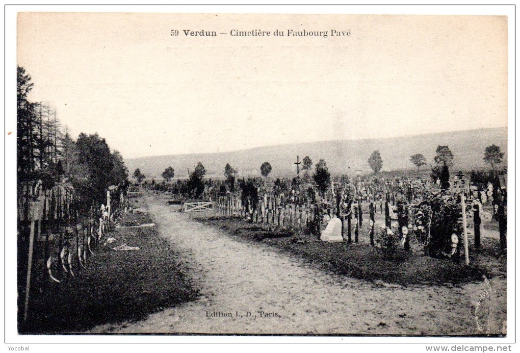 CP, 55, VERDUN, Cimetière Du Faubourg Pavé, Vierge - Verdun