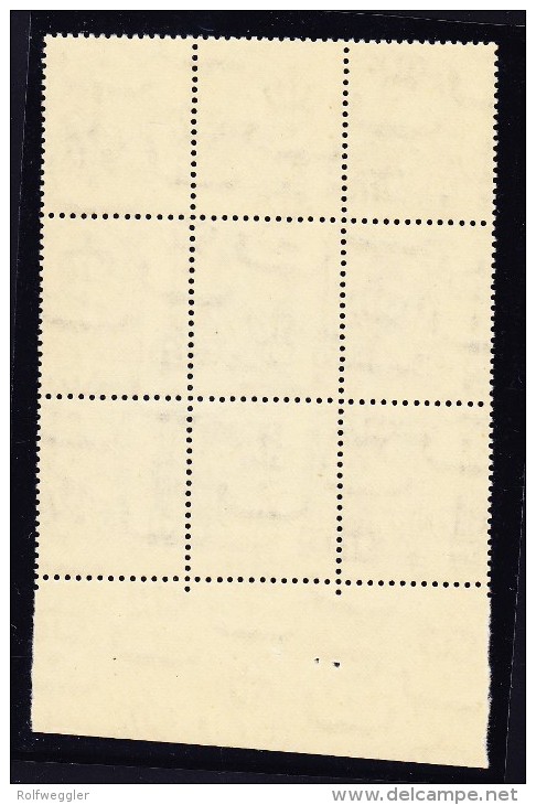 Ägypten 1944/46 König Faruq  Interessante Verzähnung Im 9er Block - Unused Stamps