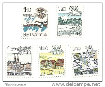 1982 - Svizzera 1156/60 Ordinaria C3357, - Ungebraucht