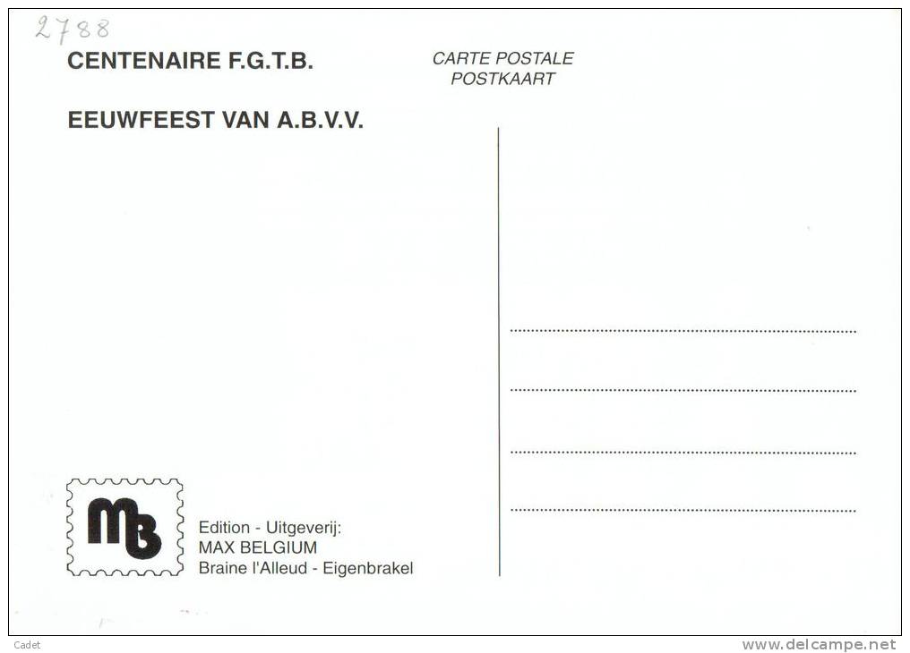 C.O.B. 2788 : 100 Ans De La FGTB. Détail D´un Triptyque De Constant Dratz. - 1991-2000