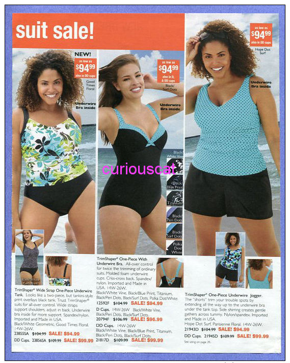 PUBLICITES USA MAGAZINE ADVERTISEMENT RECLAME WERBUNG REKLAME PUBBLICITA PUBLICIDAD For  SWIMSUITS BADEANZUG BEACH WEAR - Publicités