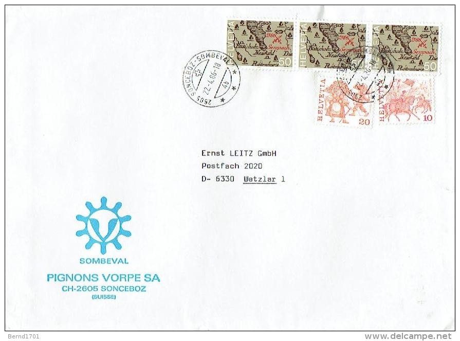 Schweiz / Switzerland - Umschlag Echt Gelaufen / Cover Used (t475) - Covers & Documents