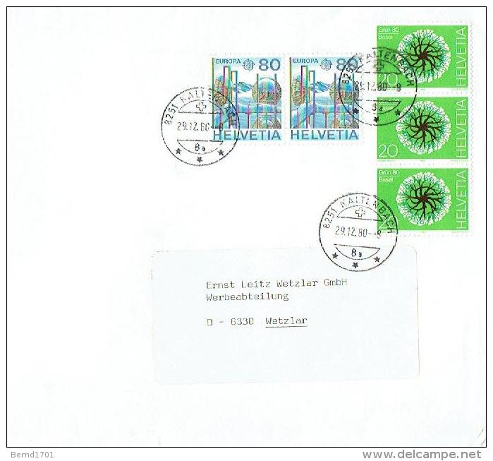 Schweiz / Switzerland - Umschlag Echt Gelaufen / Cover Used (t477) - Briefe U. Dokumente