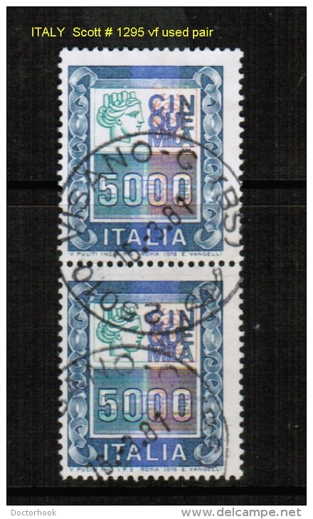 ITALY    Scott  # 1295  VF USED PAIR - 1971-80: Used