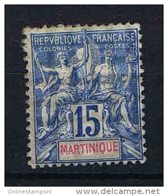 Martinique: 1892 Yv 36 MH/* Papier Quadrillé - Ungebraucht