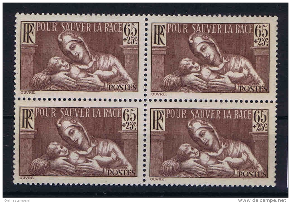 France: 1937 Yv 356  4-block MNH/** - Unused Stamps