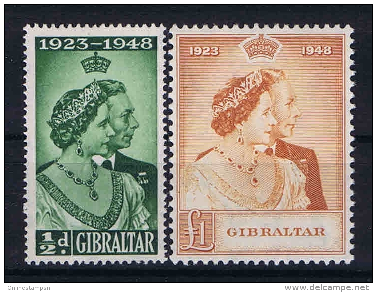 Gibraltar, 1949  Mi 123-124  SG 134-135, MNH/** - Gibraltar