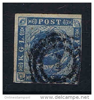 Denmark: 1854, Mi Nr 3, Yv Nr 3 - Usati