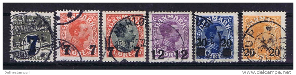Denmark: 1926, Yv. 168-173  Used - Oblitérés