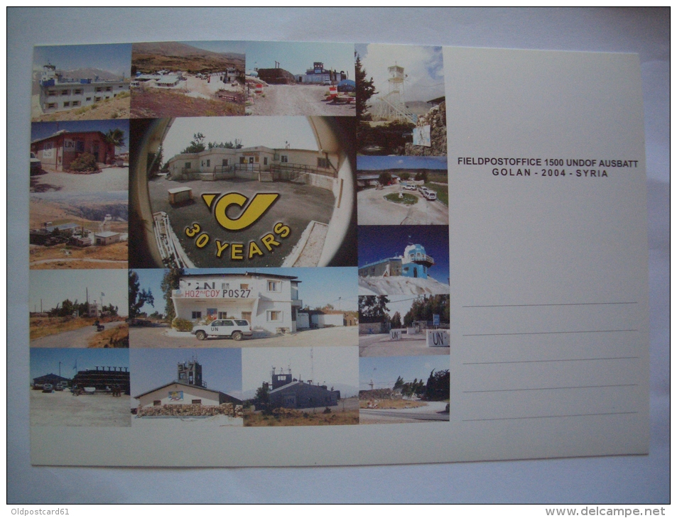 Militär Postkarte Fieldpostoffice 1500 UNDOF Ausbatt - Golan / Syrien 2004 - Syrie