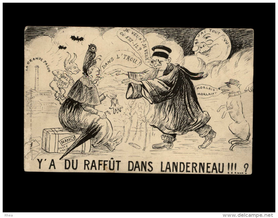 29 - LANDERNEAU - La Lune - Carte Humoristique - Justice - Landerneau