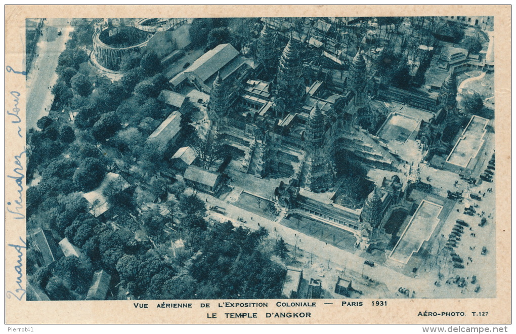 ASIE - CAMBODGE - Vue Aérienne Du Temple D' ANGKOR à L'EXPOSITION COLONIALE PARIS 1931 - Cambodia