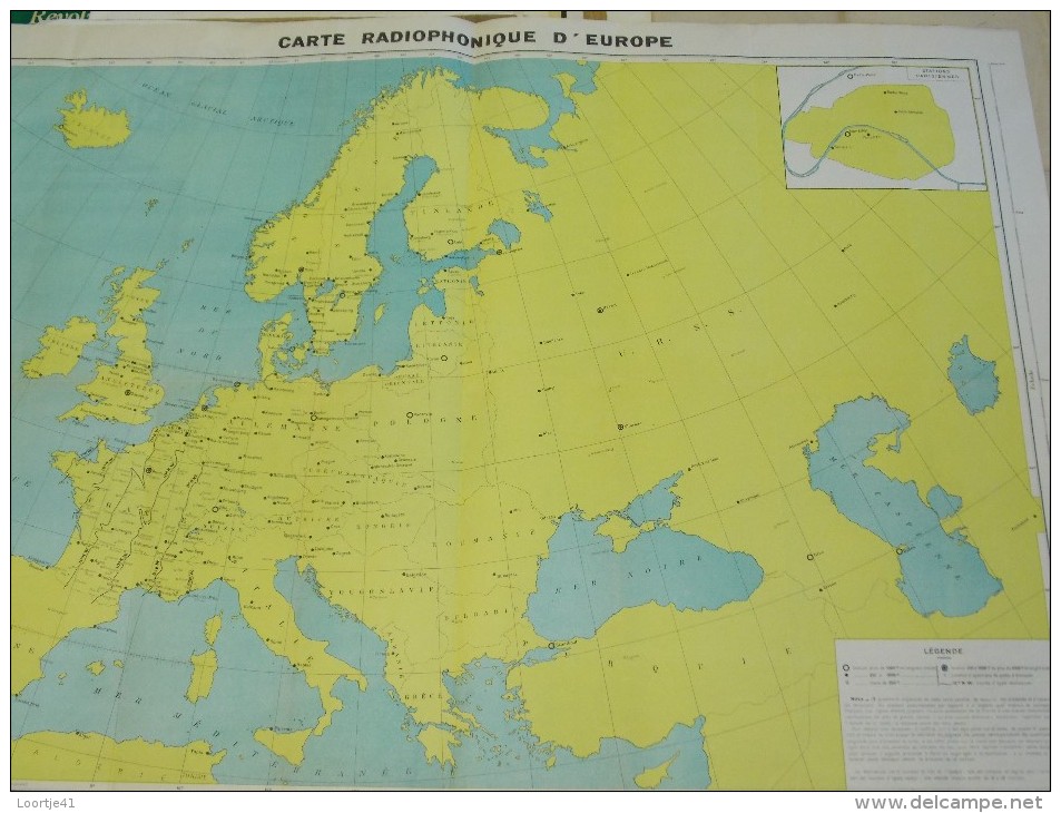 Carte Radiophonique D' Europe - Kaart Radio Verbindingen In Europa - Autres & Non Classés