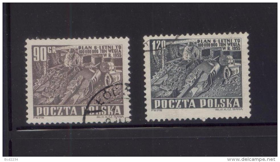 POLAND 1951 MINING SERIES I USED ERROR PRINTING SHIFT ON 1,20ZL ENGRAVED BY SLANIA Miners Coal Mines Minerals - Variétés & Curiosités