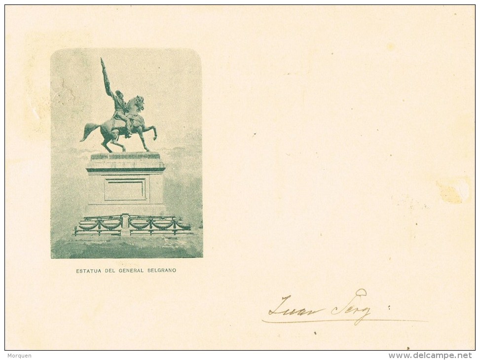 9354. Tarjeta Postal 26 Junio ROSARIO De SANTA FÉ (argentina) 1901. Belgrano - Enteros Postales