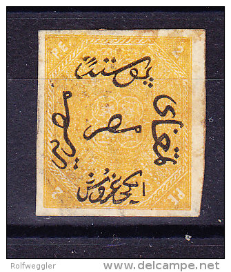 Ägypten - Probedruck 1866 2 Pi. MI.#5 Attest Diena - 1866-1914 Khédivat D'Égypte