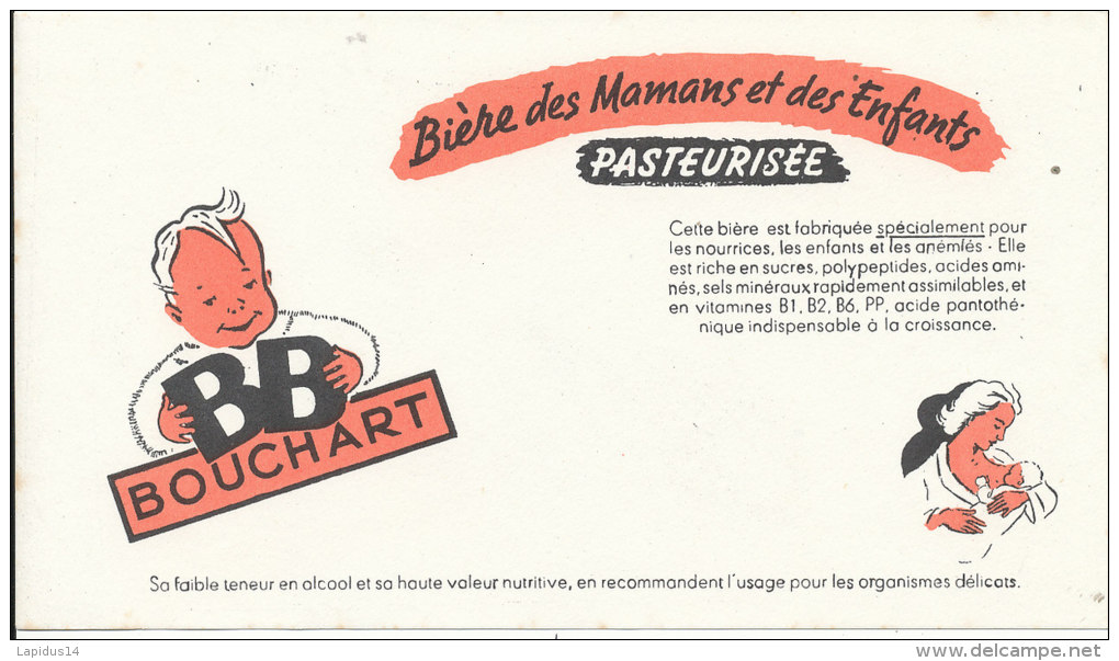 BU 1022 / BUVARD      BIERE DES MAMANS ET DES ENFANTS  B B BOUCHART - Schnaps & Bier