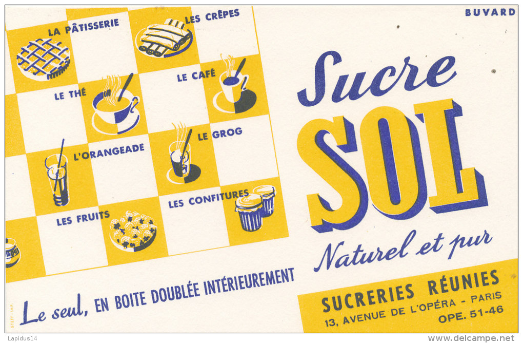 BU 1076 / BUVARD    SUCRE SOL - Sucreries & Gâteaux