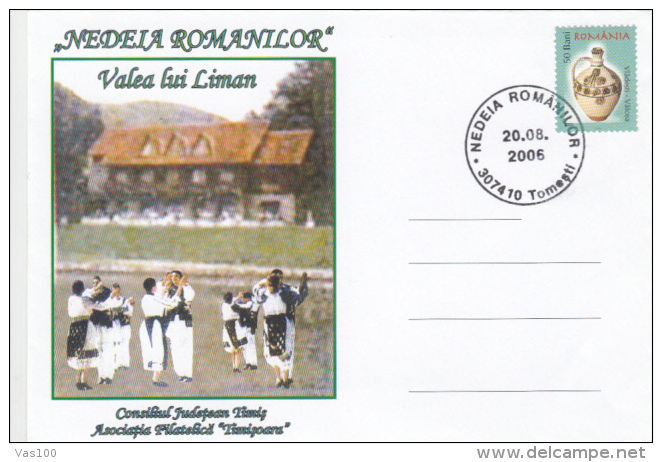 NEDEIA ROMANILOR, FOLKLORE FESTIVAL, SPECIAL COVER, 2006, ROMANIA - Lettres & Documents