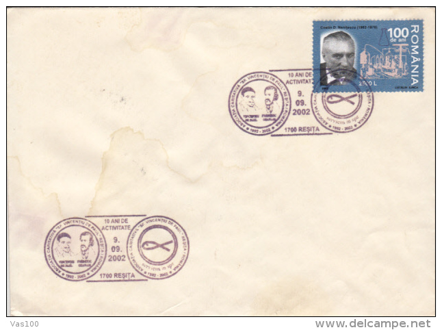 CHARITY ASSOCIATION, SPECIAL POSTMARK ON COVER, 2002, ROMANIA - Briefe U. Dokumente