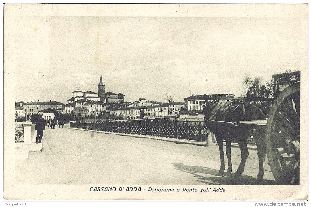 CASSANO D'ADDA -PANORAMA E PONTE SULL'ADDA   CARTE ANIMEE - Milano