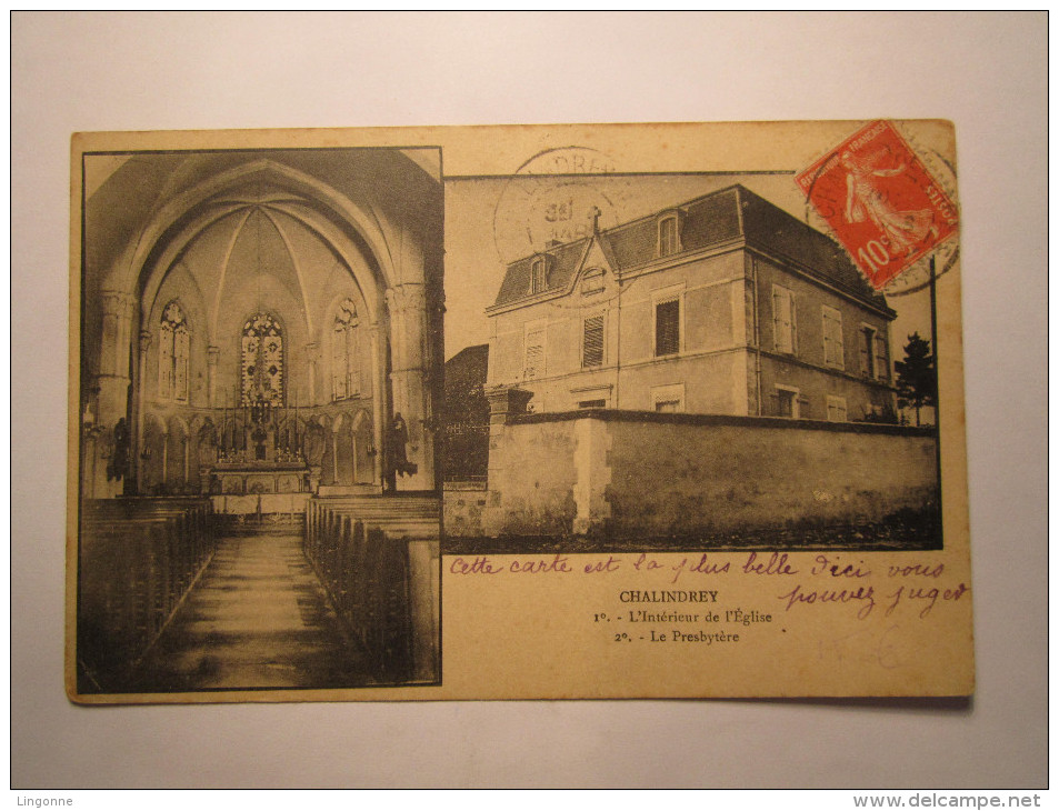 CHALINDREY Interieur De L'église Le Presbytère - Chalindrey