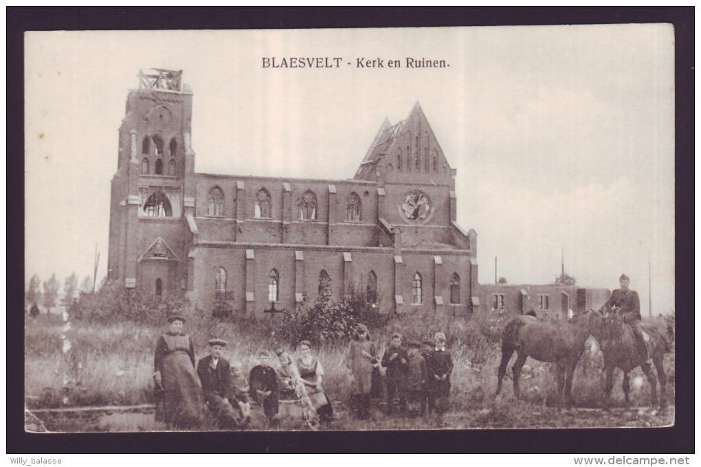 CPA Belgique - BLAESVELT - BLAASVELD - Kerk En Ruinen - Carte Postale  // - Willebrök