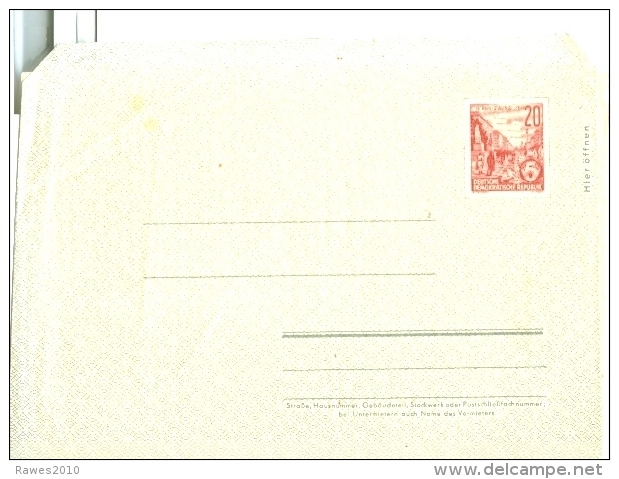 DDR Faltbrief 20 Pf. Stalinallee Berlin Ungebraucht - Enveloppes - Neuves